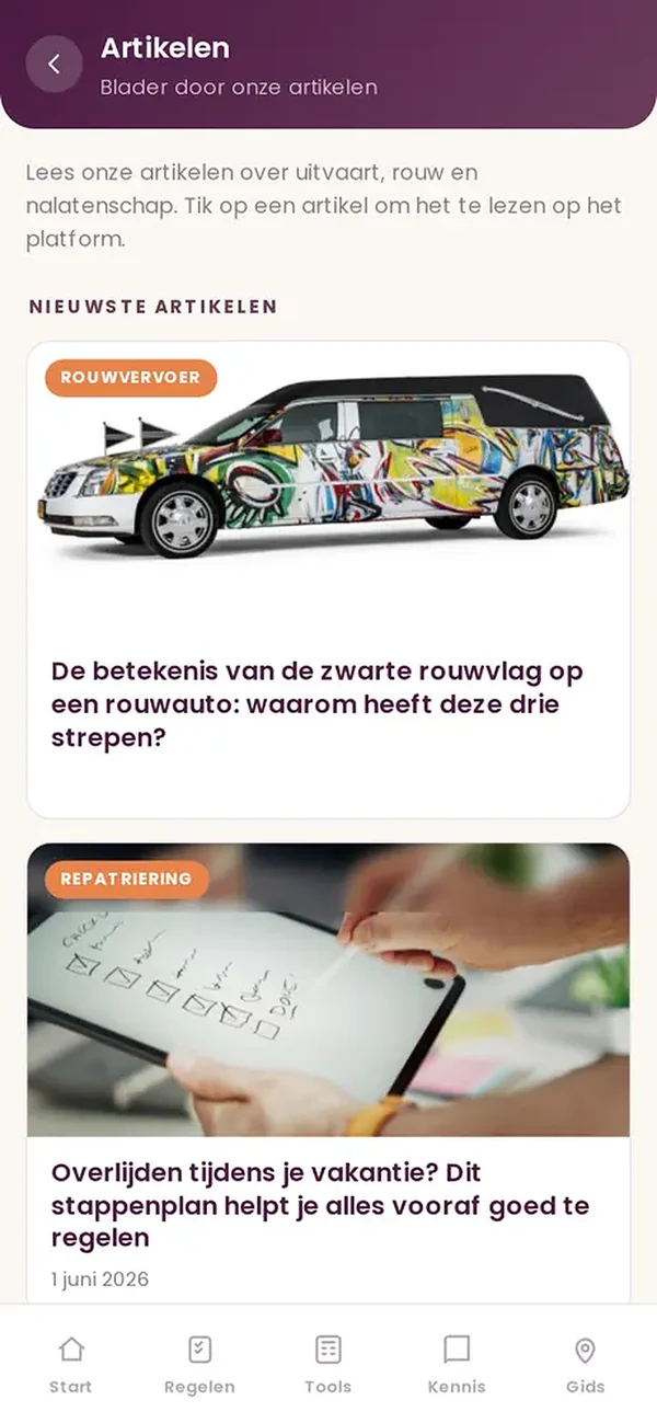 De nieuwste artikelen in de app